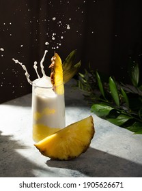 Refreshing Pina Colada Wih Splash Hard Light