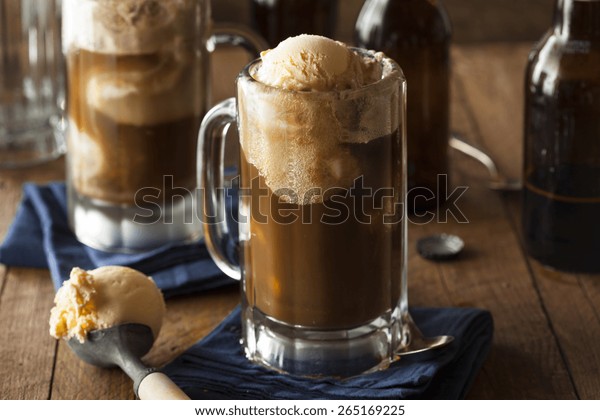 Refreshing Root\
Beer Float with Vanilla Ice\
Cream