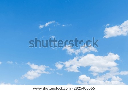 Refreshing summer blue sky and drifting summer clouds 111
