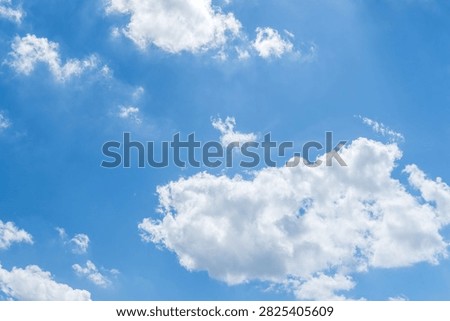 Refreshing summer blue sky and drifting summer clouds 110