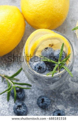 Similar – summer blueberry lemonade in a glass