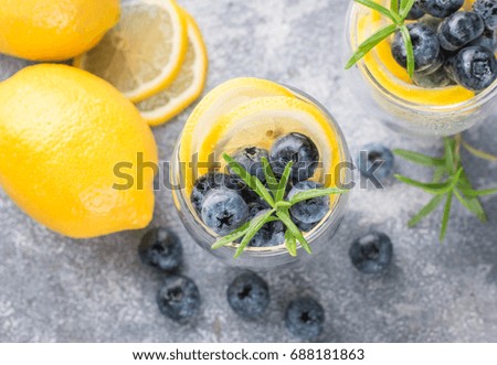 Similar – summer blueberry lemonade in a glass