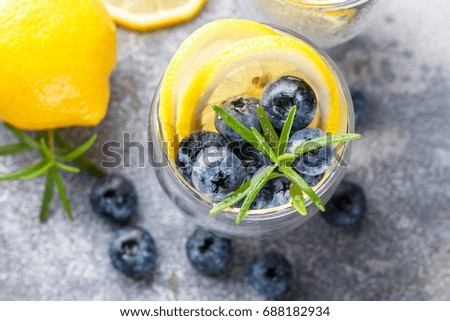 Similar – summer blueberry lemonade in a glass