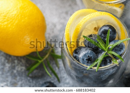 Similar – summer blueberry lemonade in a glass