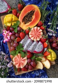 Refreshing Sweet Tropical Fruit Platter