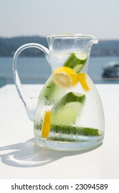 Refreshing Water With Lemon And Cucumber