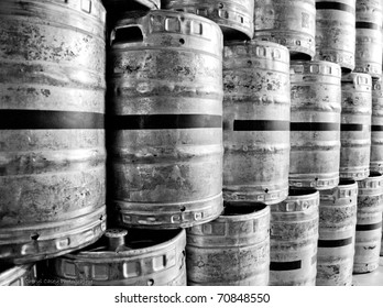 Refrigerated Beer Kegs Ready For Distribution