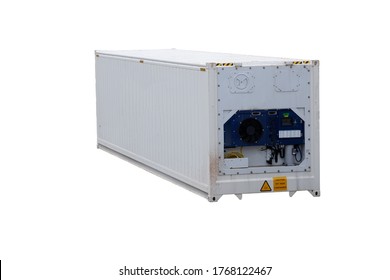 Refrigerated Container Cut White Background