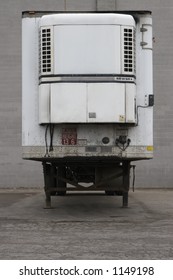 Refrigerated Trailer At Shipping Facility - Front View