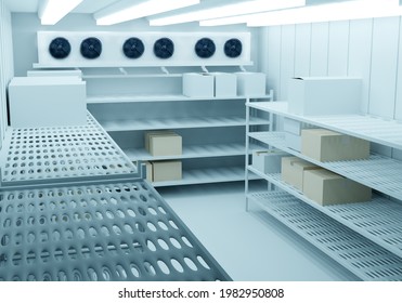 Refrigeration chamber for food storage - Shutterstock ID 1982950808