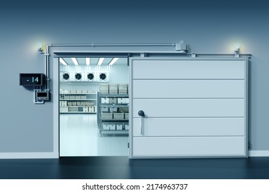 Refrigeration chamber for food storage.. - Shutterstock ID 2174963737