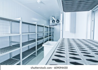 Refrigeration chamber for food storage. - Shutterstock ID 609094430