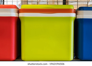 Refrigerator Bag Or Container. Used For Transporting Vaccines Or For Soft Drinks. Background