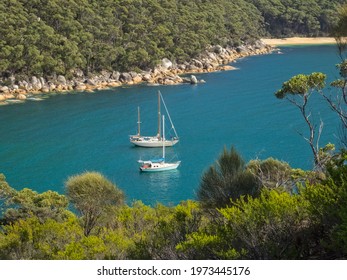 Refuge Cove provides safe anchorage for those sailing through and around the southern coast of Victoria - Wilsons Promontory, Victoria, Australia - Shutterstock ID 1973445176
