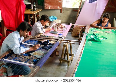 Refugee People Engage With Handicraft Work At Mohammadpur Geneva Camp, Dhaka, Bangladesh On March 27, 2011. 