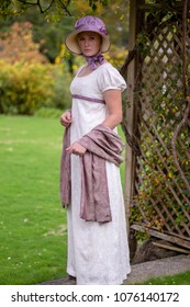 Regency Woman In Cream Dress