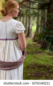 Regency Woman In Cream Dress