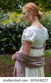 Regency Woman In Cream Dress