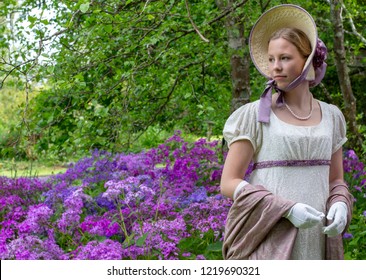 Regency Woman In Cream Dress