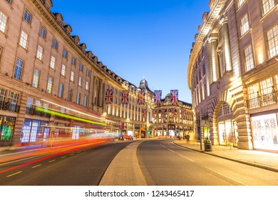 Regent Street In London At Night