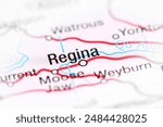 Regina. Canada on a map