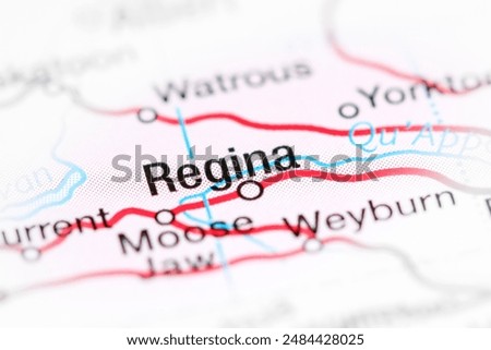 Regina. Canada on a map
