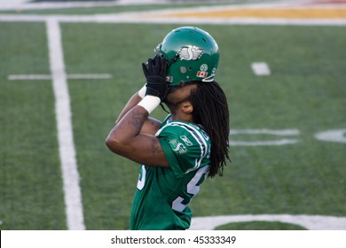 REGINA - OCT 25:  Canadian Football League Game Featuring The Saskatchewan Roughriders And Edmonton Eskimoes.  October 25, 2008 In Regina, Canada.