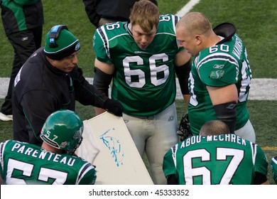 REGINA - OCT 25:  Canadian Football League Game Featuring The Saskatchewan Roughriders And Edmonton Eskimoes.  October 25, 2008 In Regina, Canada.