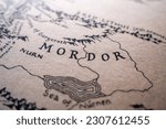 Region of Mordor on the map of Middle-earth.