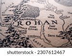 Region of Rohan on the map of Middle-earth.