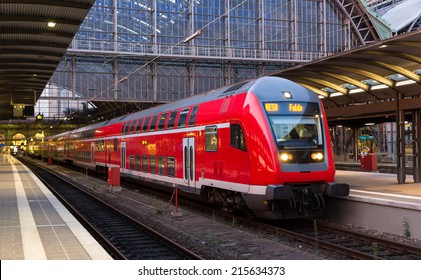 Regional Express Train In Frankfurt Am Main Station, Germany