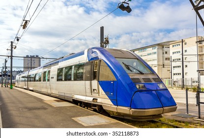 Regional Express Train At Tours Station - France