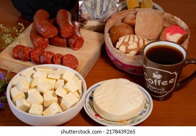 Regional Mexican Products, Chorizo, Cheese, Bread, Coffee