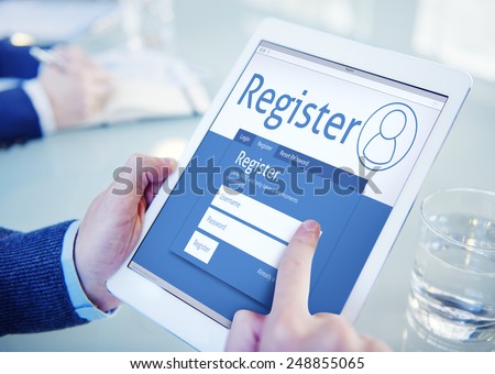 Register Membership Application Registration Join Office Browsing Concept