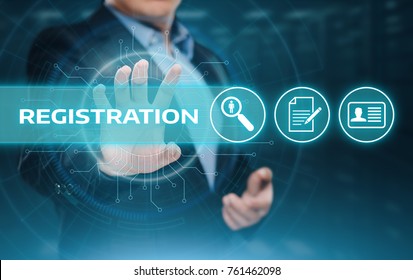 Registration Online Membership Network Internet Business Technology Concept.