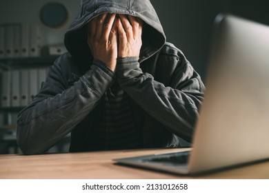 Cybersecurity Computer Hacker Hoodie Obscured Face Stock Photo (Edit ...