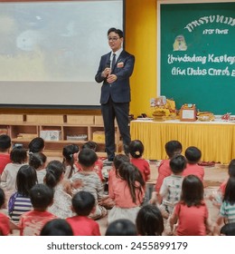 Regular Asian Kindergarten School Assembly Principal AI-generated image ...