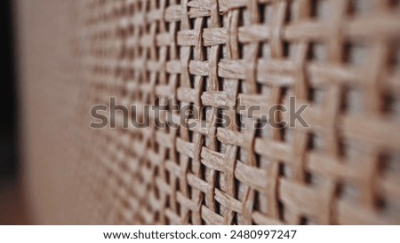 Regular Pattern Surface of Braided Basketwork Natural Material Macro