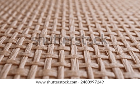 Regular Pattern Surface of Braided Basketwork Natural Material Macro