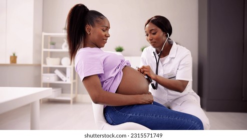 Regular Prenatal Checkup In Maternity Center. Pregnancy And Childbirth - Powered by Shutterstock