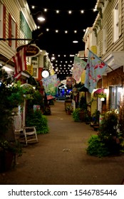 Rehoboth Beach, DE/USA - October 2, 2019: Penny Lane Mall At Night.