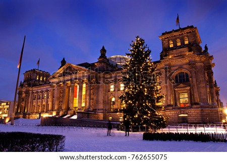 Berlin Reichstag Christmas