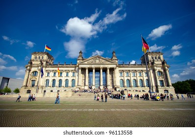 Reichstag in Berlin on a sunny day