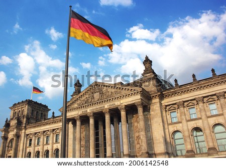 reichstag building in berlin which is the seat of the german parliament.