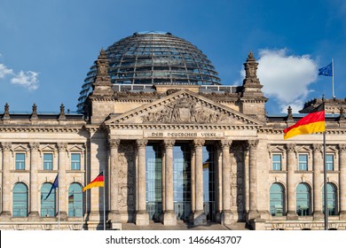 Reichstag Building, Seat Of The German Parliament (Deutscher Bundestag) In Berlin, Germany