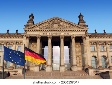 Reichstag Building, Seat Of The German Parliament (Deutscher Bundestag), In Berlin, Germany