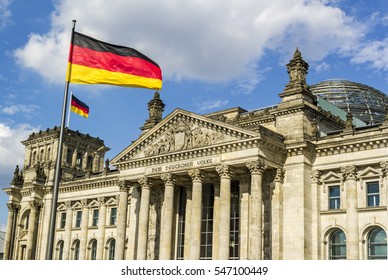 Reichstag Building, Seat Of The German Parliament (Deutscher Bundestag), In Berlin, Germany