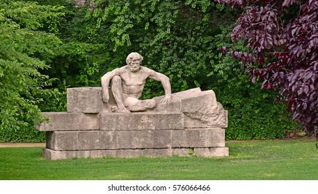 Reims, France - July 26 2016 : Statue By Paul Landowski On Saint Nicaise Hillock