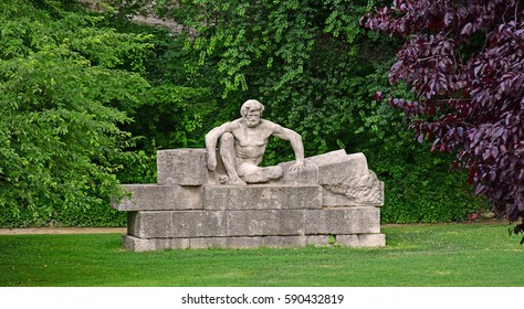 Reims, France - July 26 2016 : Statue By Paul Landowski On Saint Nicaise Hillock