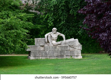 Reims, France - July 26 2016 : Statue By Paul Landowski On Saint Nicaise Hillock